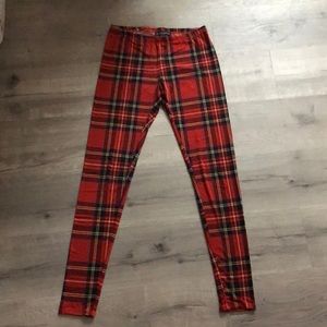 Hot Topic See You Monday plaid leggings
